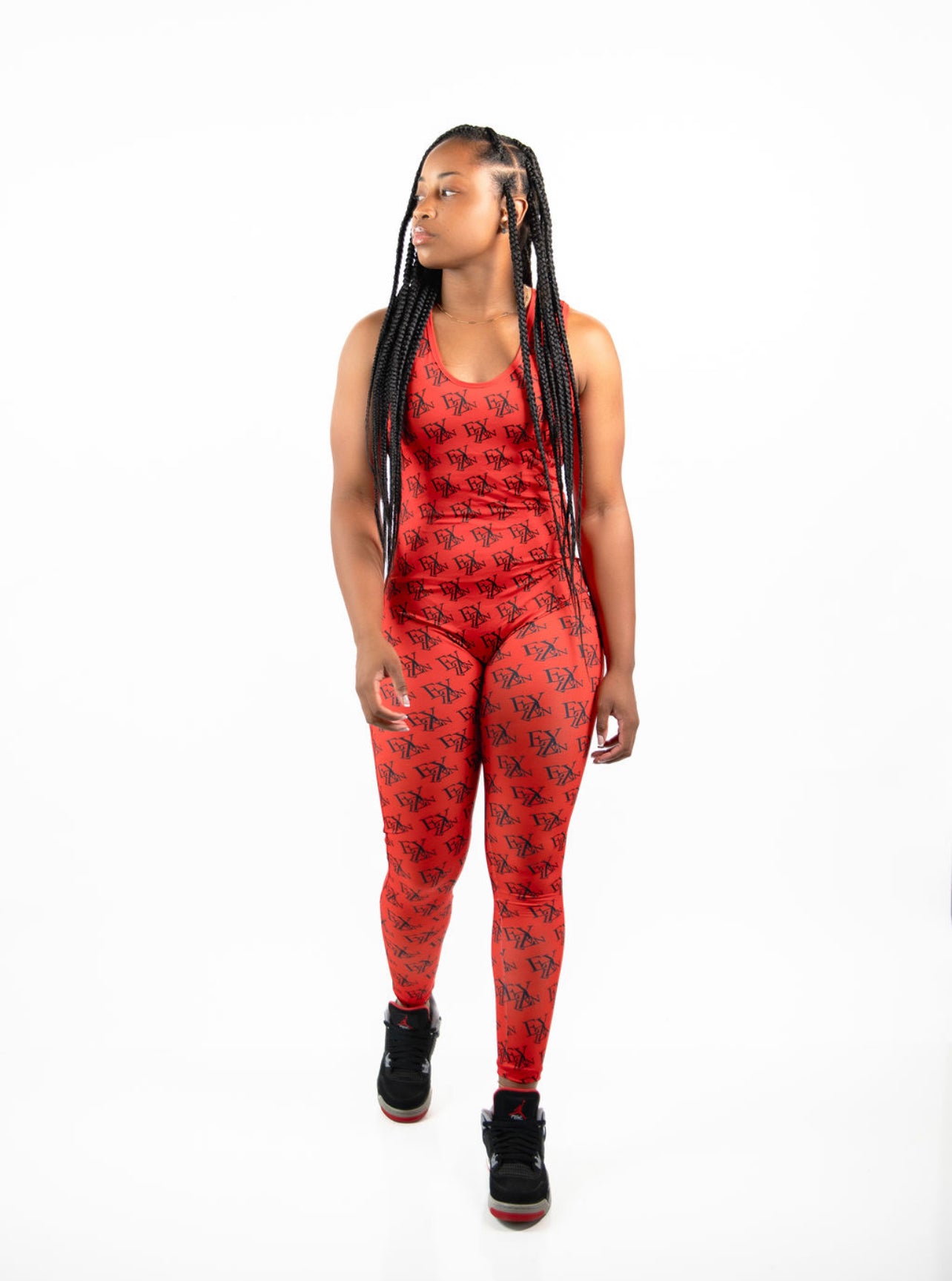 EZY| Red/Black Jumpsuit
