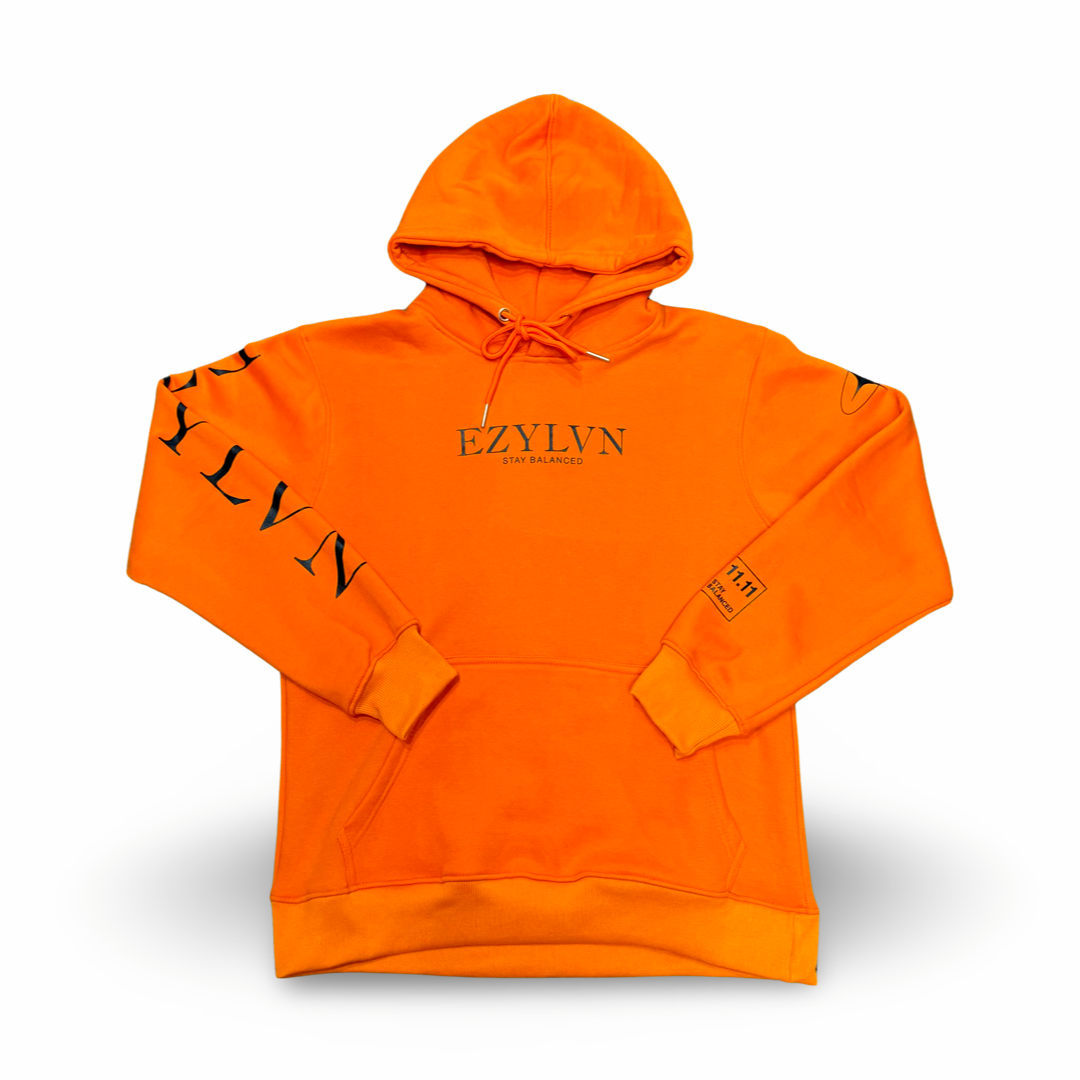 EZY| Orange/Black “EZ” Hoodie