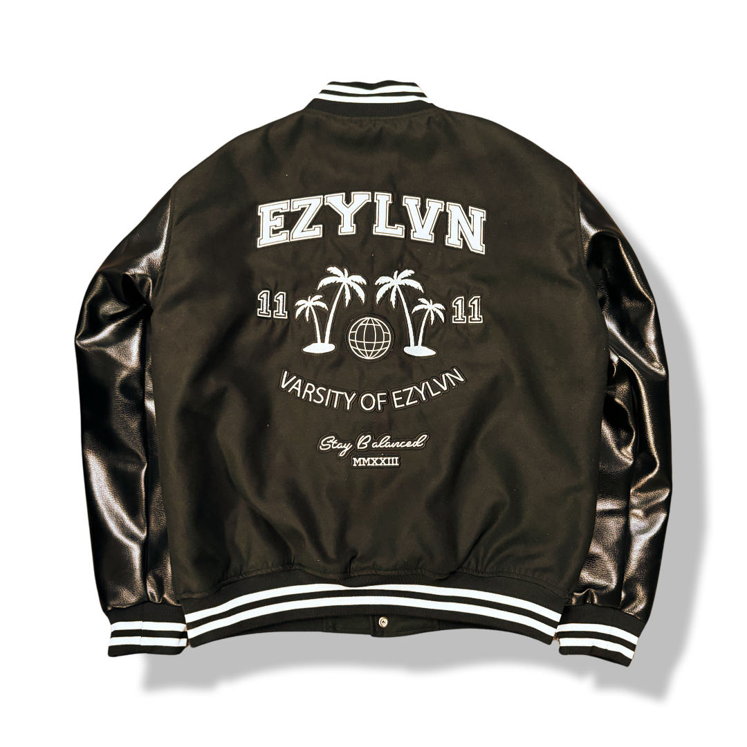EZY| Black/White “Varsity” Jacket