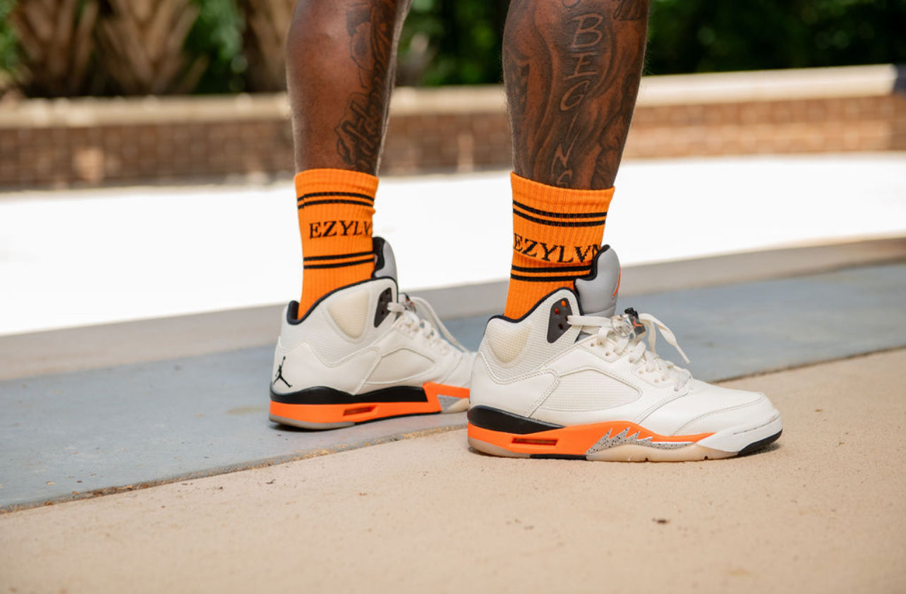 EZY| Orange/Black Socks
