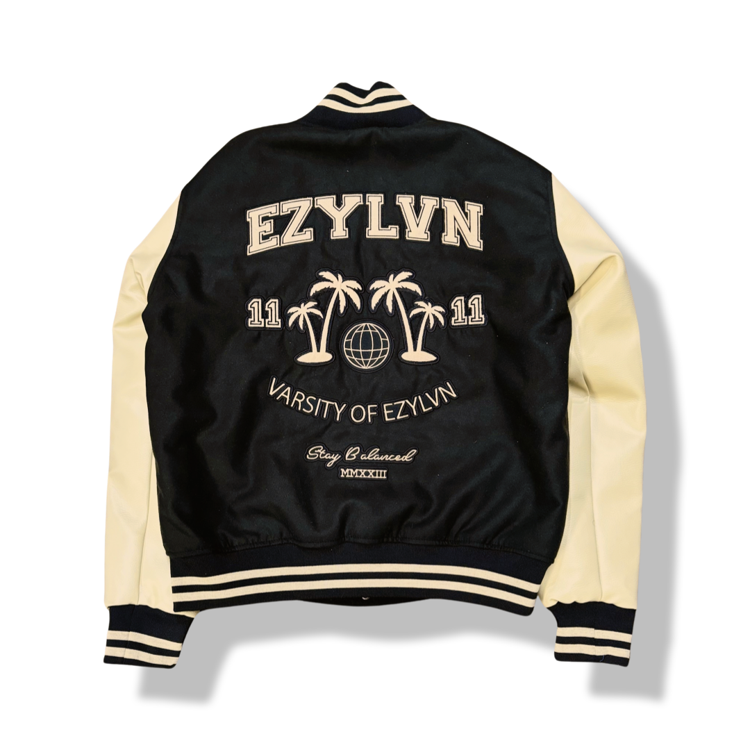 EZY| Black/Skin “Varsity” Jacket