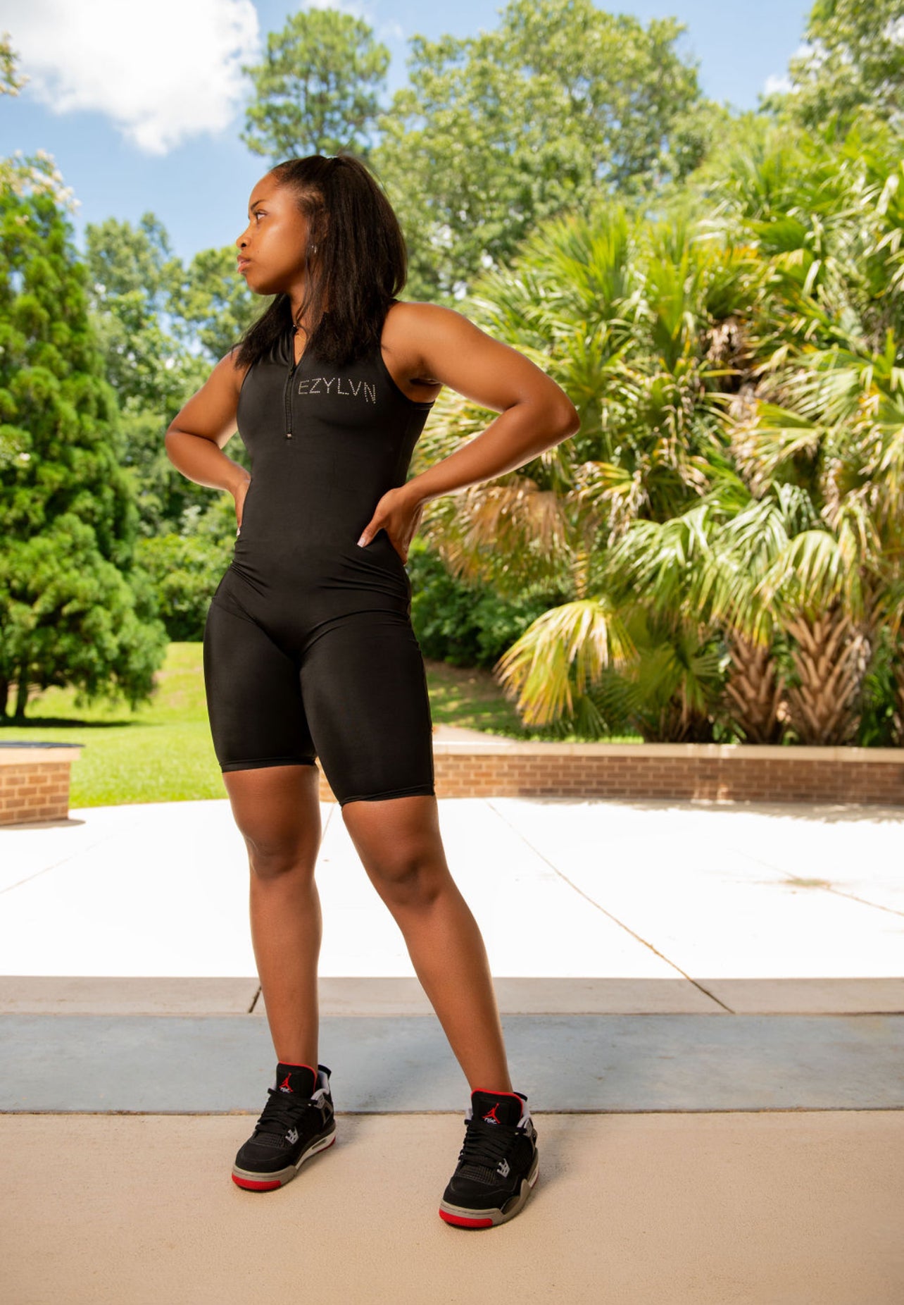 EZY| Black “Diamond” Romper