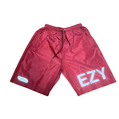EZ | "ENCOUNTER" BURGUNDY SHORTS