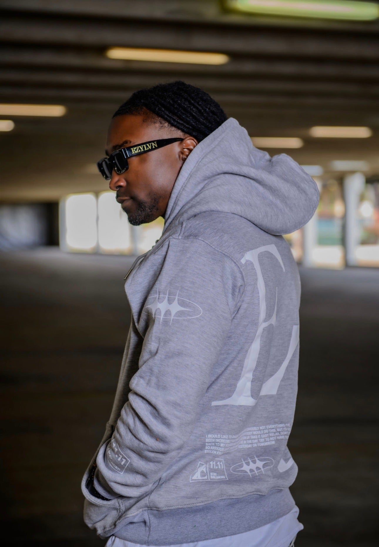 EZY| Grey/White “EZ” Hoodie