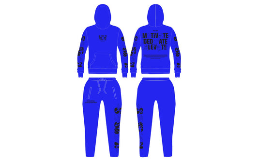 EZY| RoyalBlue/Black “Elevate” Hoodie Set