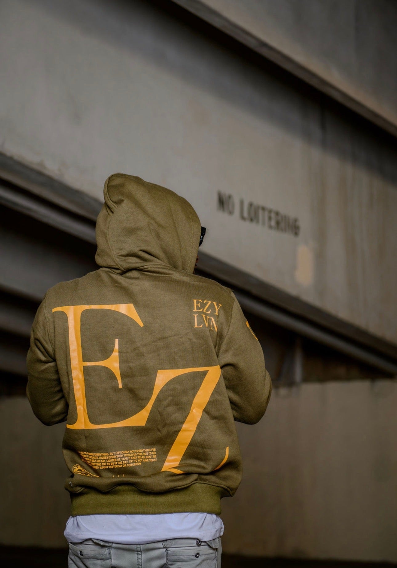 EZY| Olive/Gold “EZ” Hoodie