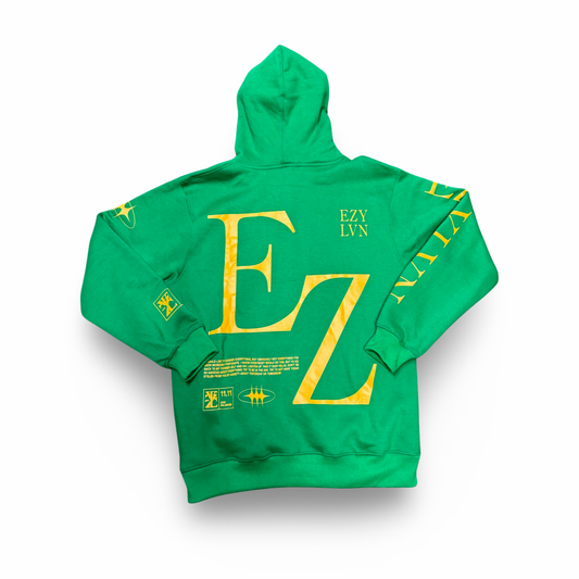 EZY| Green/Gold “EZ” Hoodie