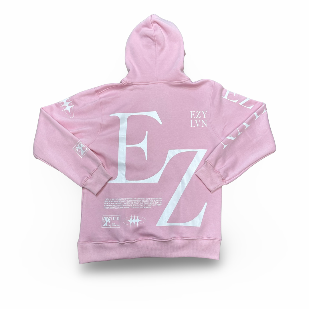 EZY| Pink/White “EZ” Hoodie