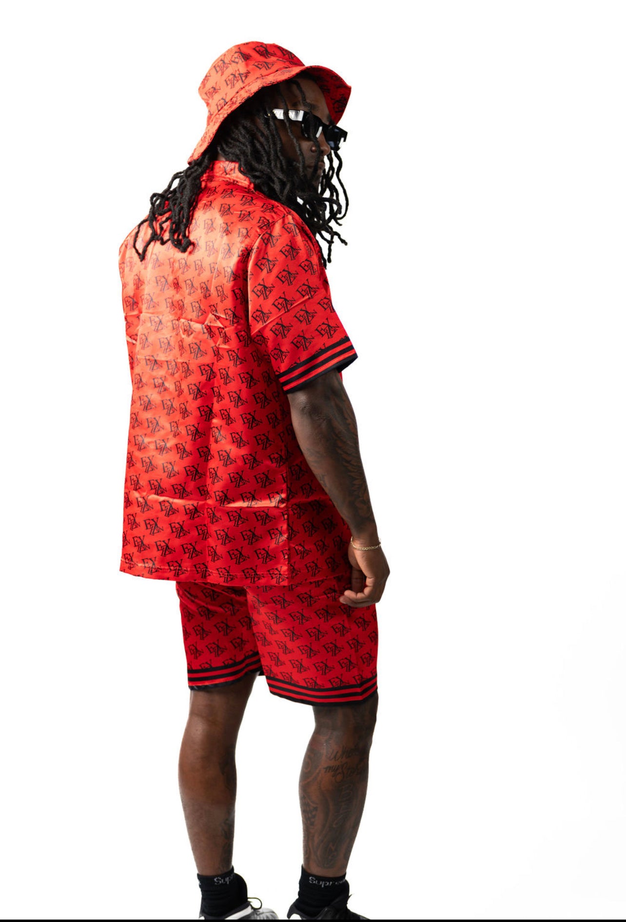 EZY| Red/Black Satin Shorts(Only)