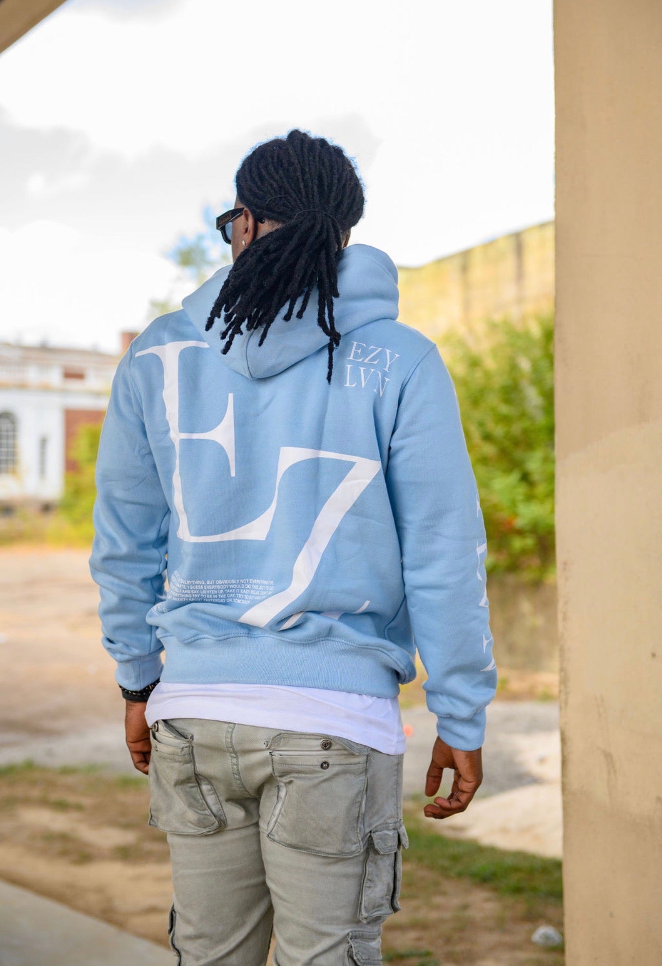 EZY| Baby Blue/White “EZ” Hoodie