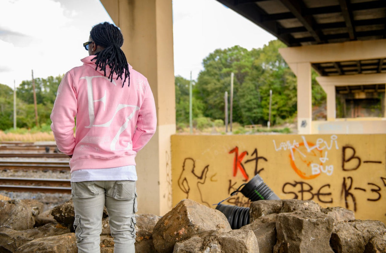 EZY| Pink/White “EZ” Hoodie