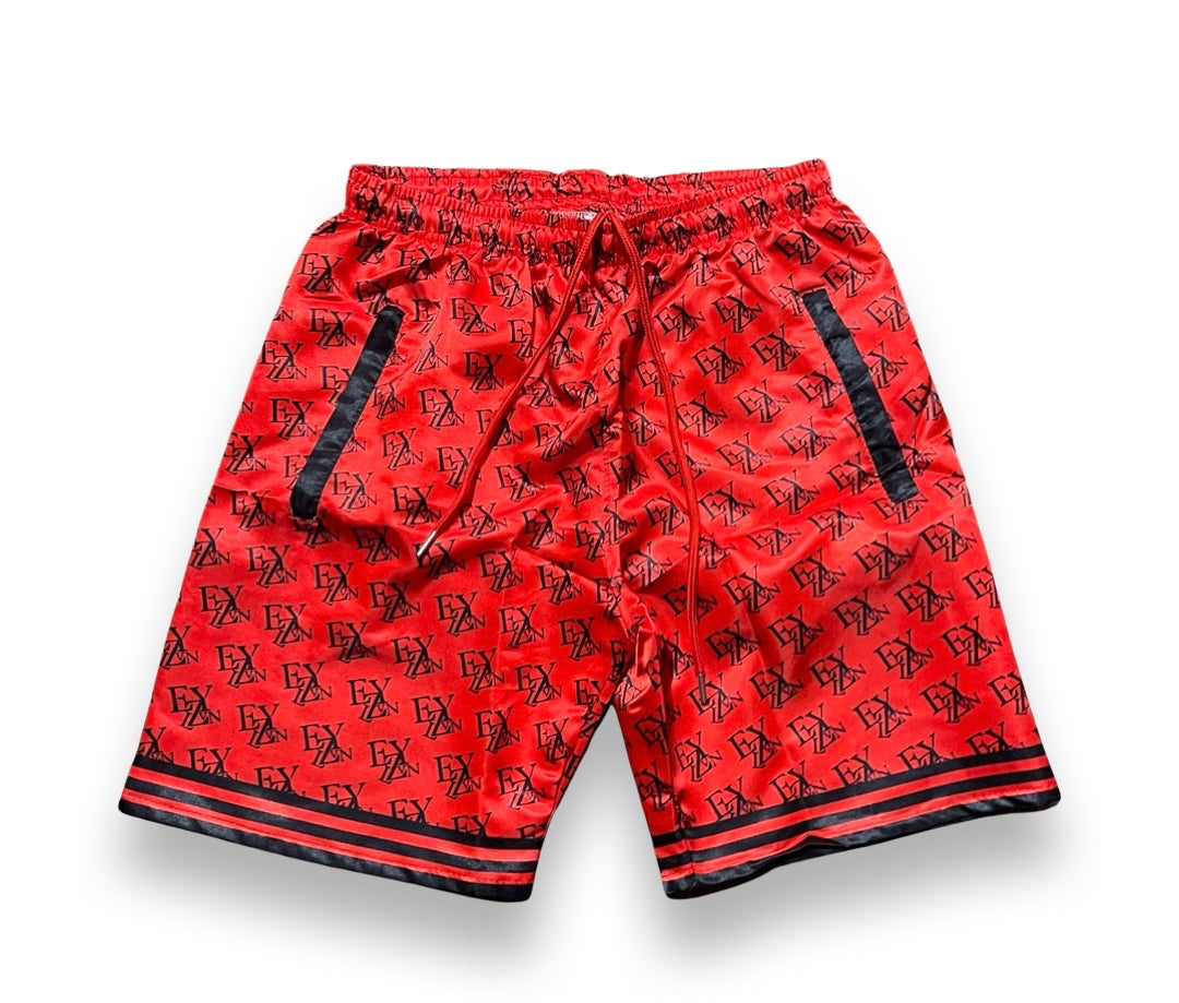 EZY| Red/Black Satin Shorts(Only)