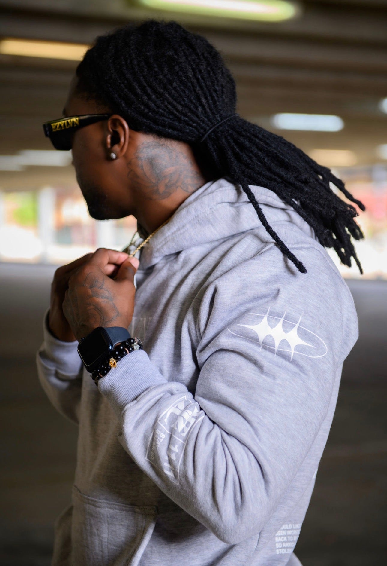 EZY| Grey/White “EZ” Hoodie