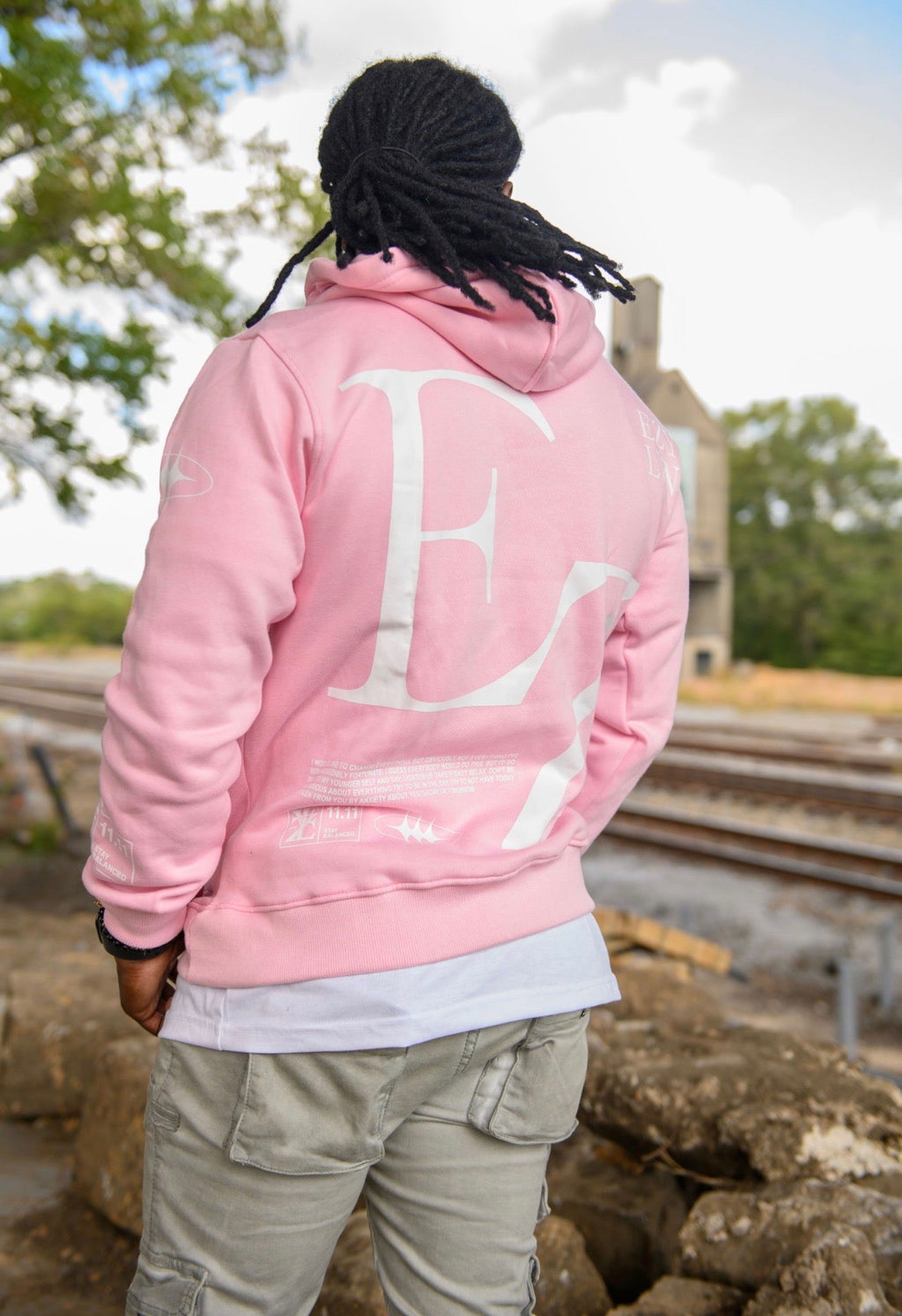 EZY| Pink/White “EZ” Hoodie