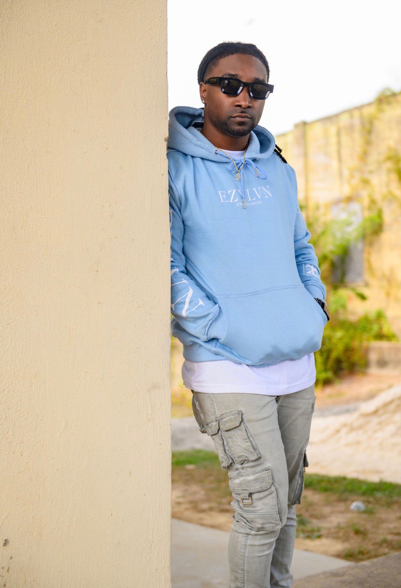 EZY| Baby Blue/White “EZ” Hoodie