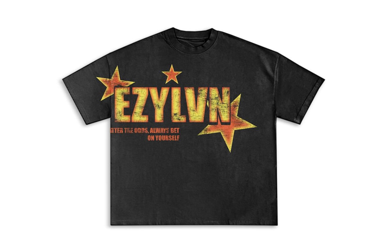 EZY| Black “Star” tee(crop)