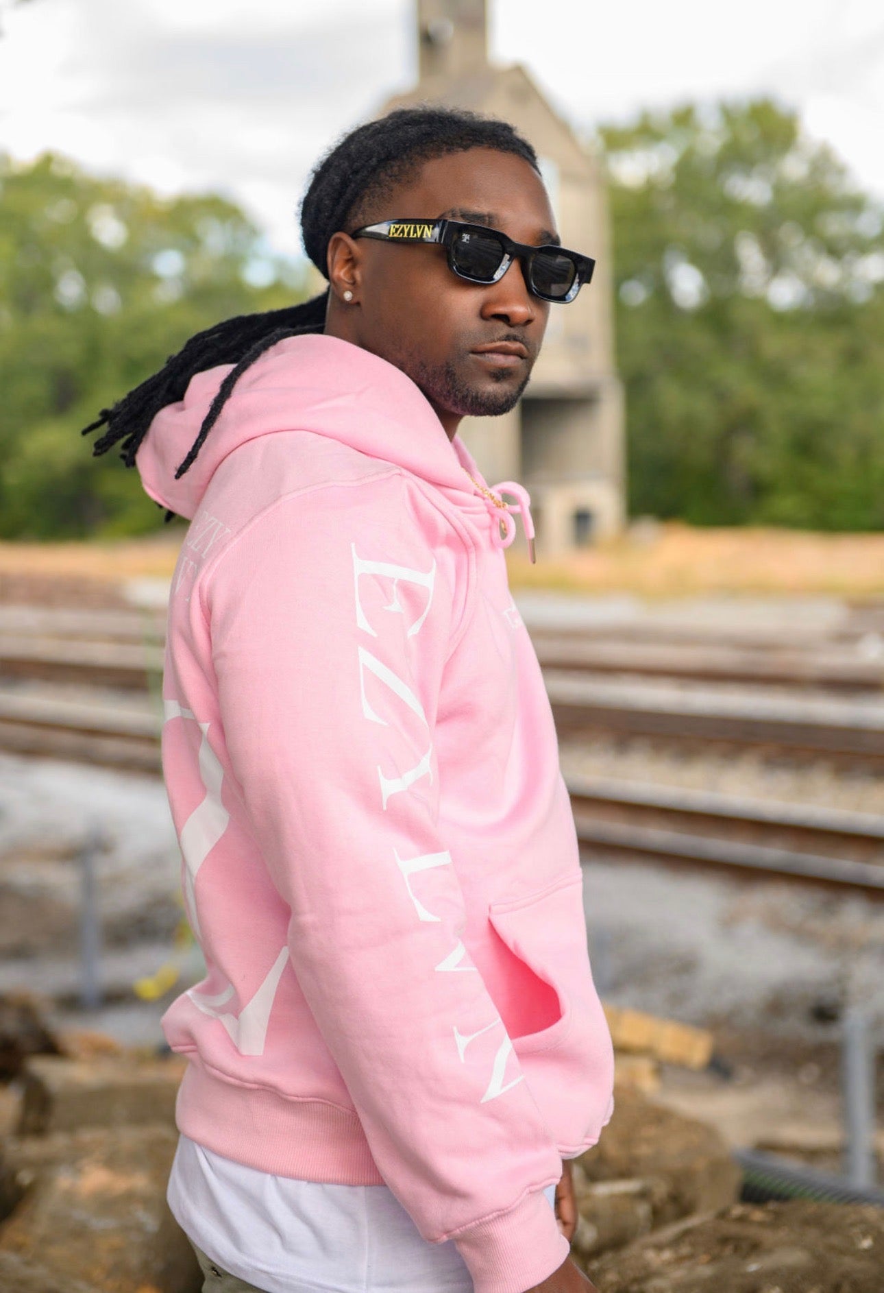 EZY| Pink/White “EZ” Hoodie