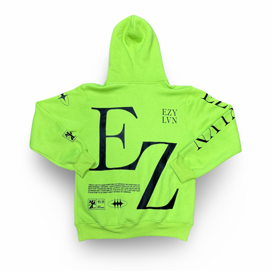 EZY| Slime Green/Black “EZ” Hoodie