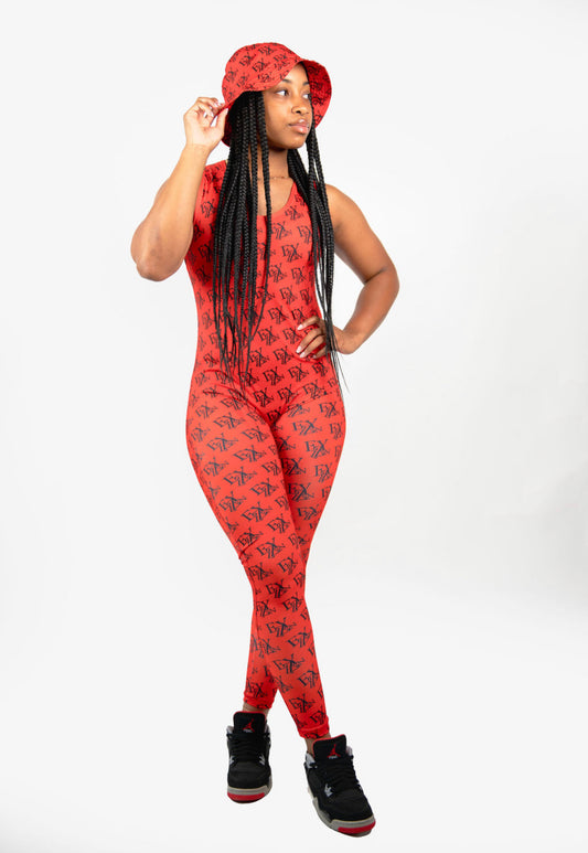 EZY| Red/Black Jumpsuit