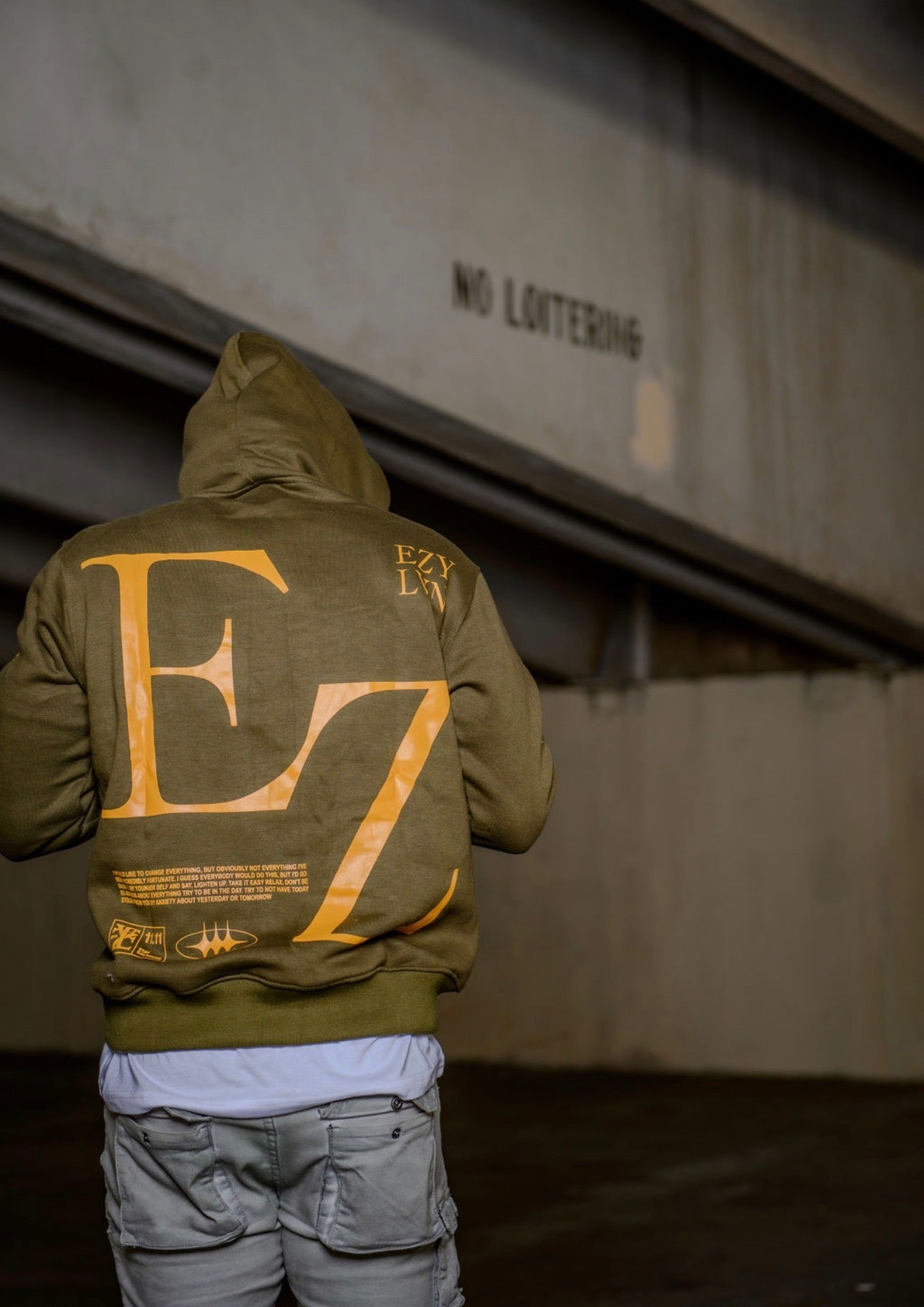 EZY| Olive/Gold “EZ” Hoodie