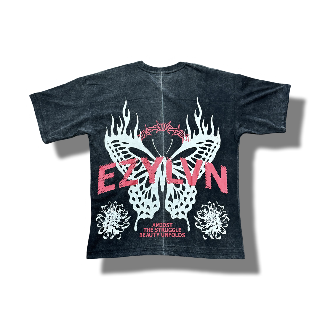 EZY| Acid Wash “Beauty in struggle”tee