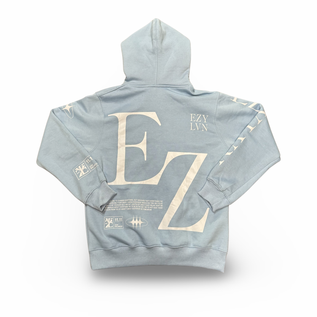 EZY| Baby Blue/White “EZ” Hoodie