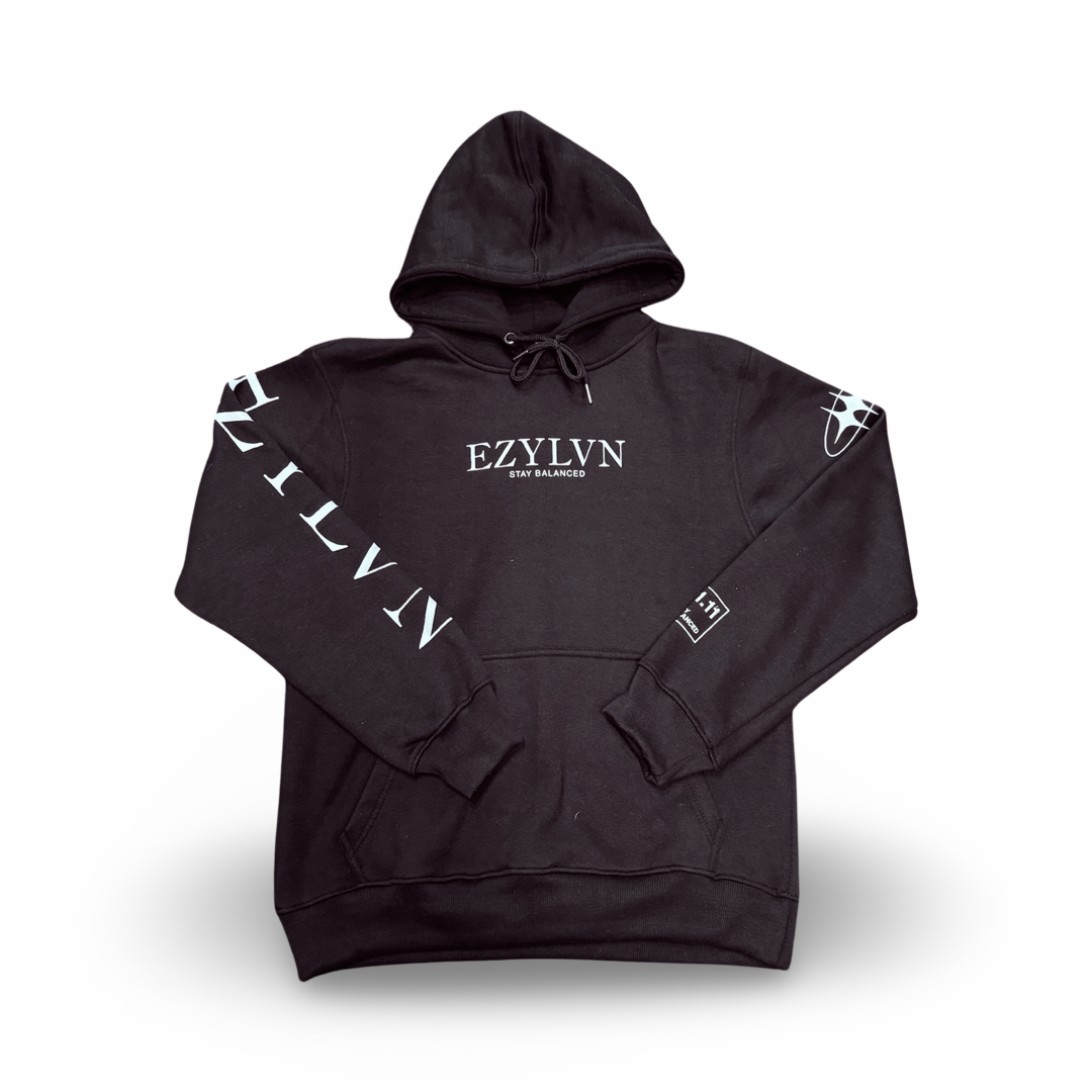 EZY| Black/White “EZ” Hoodie