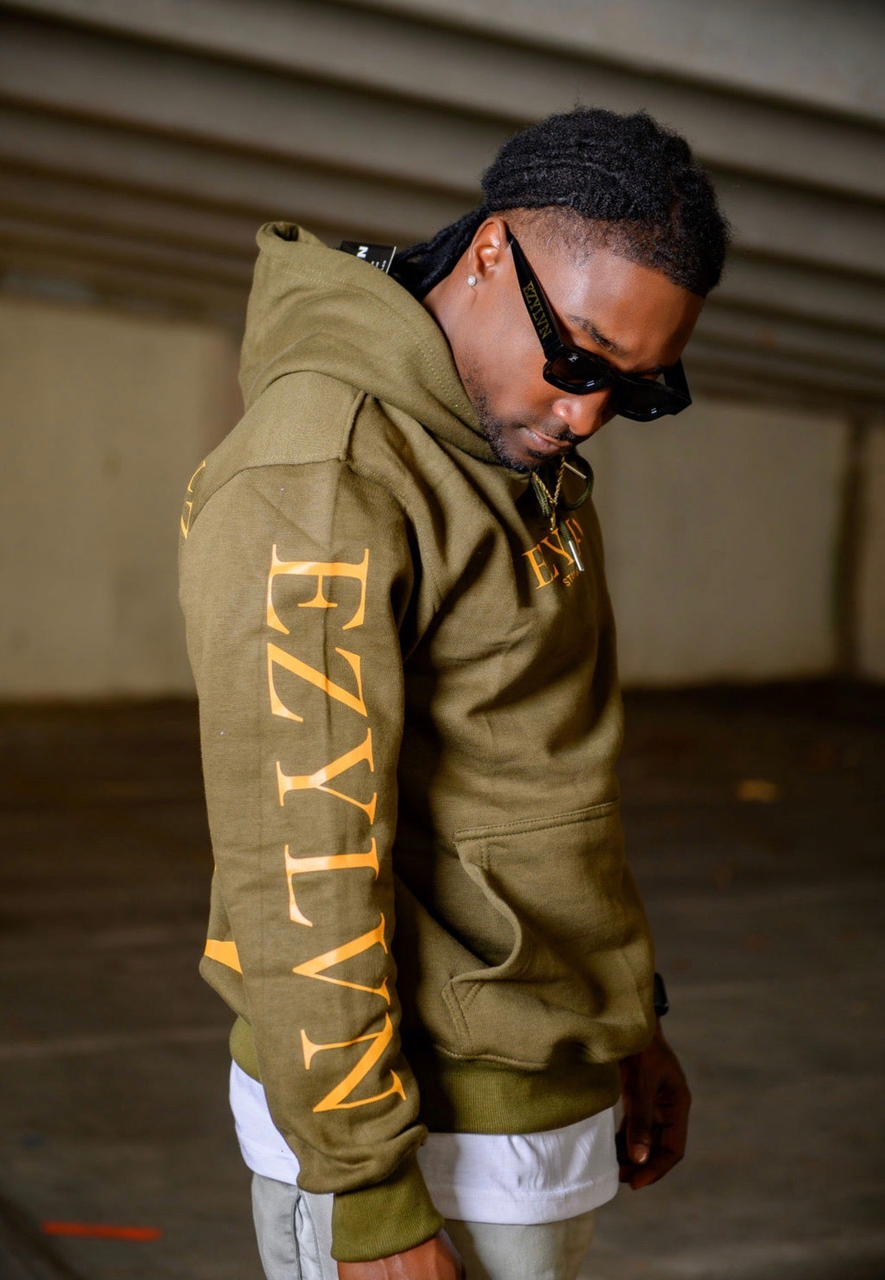 EZY| Olive/Gold “EZ” Hoodie