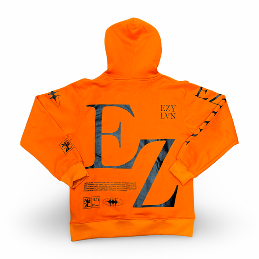 EZY| Orange/Black “EZ” Hoodie