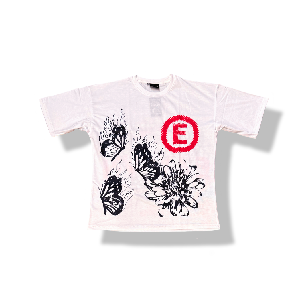 EZY| White “Beauty in struggle”tee