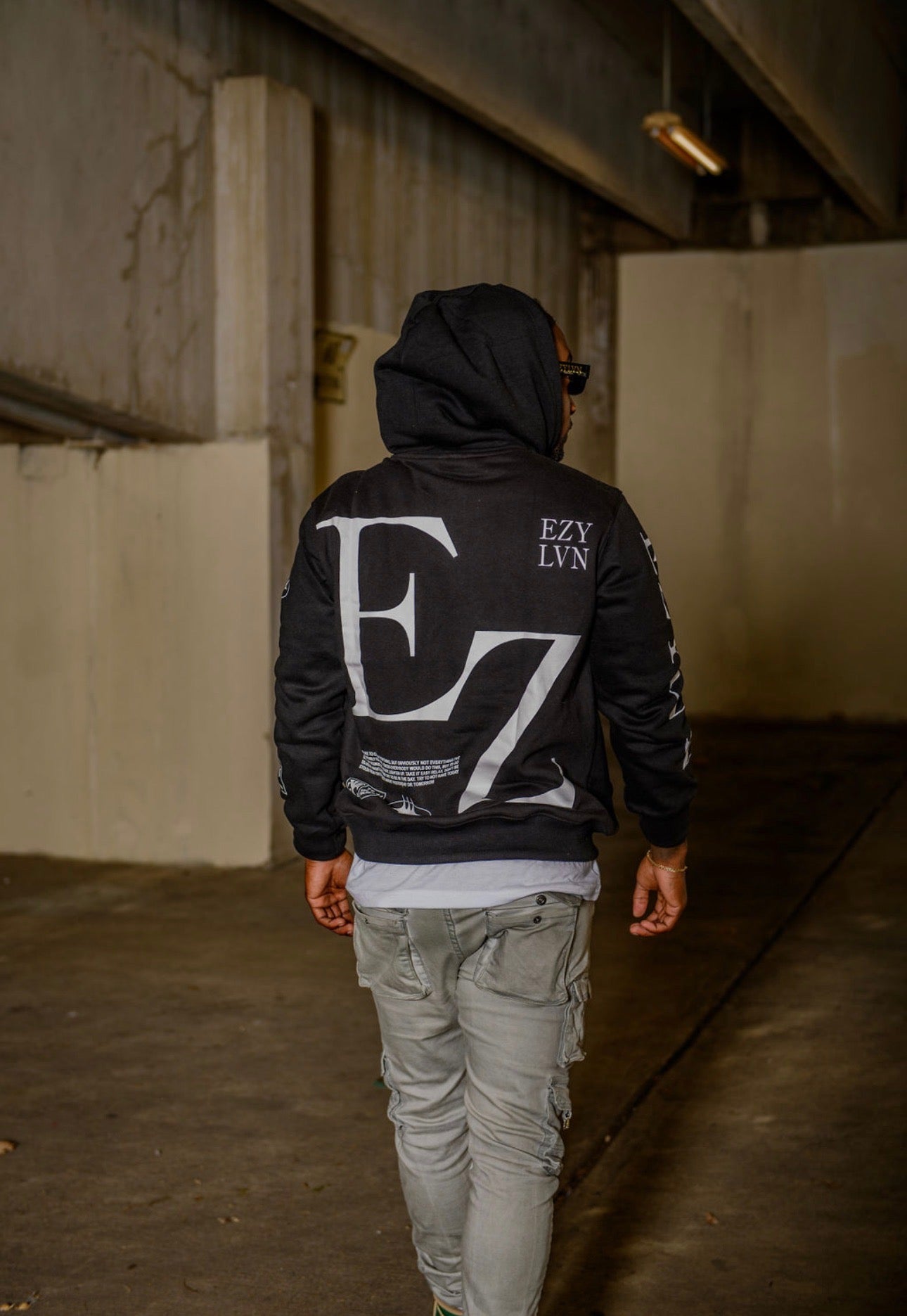 EZY| Black/White “EZ” Hoodie