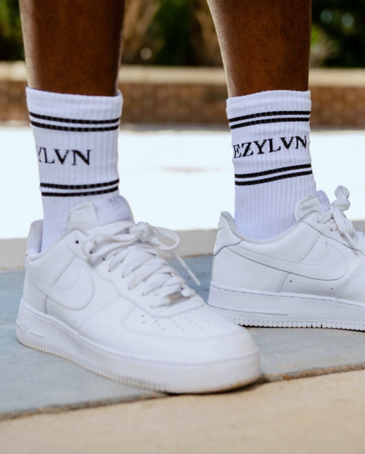 EZY| White/ Black Socks